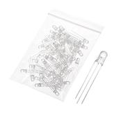 MECCANIXITY Lot de 120 diodes LED de 5 mm, diodes électroluminescentes, kit de projet électronique pour projet scientifique (anode commune à lumière rouge + bleue, lentille transparente)