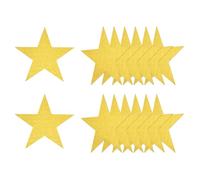 MECCANIXITY Lot de 15 découpes en forme d'étoile à paillettes, papier pailleté double imprimé, 27,9 cm, découpes de confettis pour tableau d'affichage, fournitures de décoration de fête, jaune