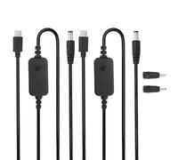 MECCANIXITY Lot de 2 adaptateurs USB C vers DC PD avec 2 embouts de connecteur, 1,18 m 5 V 9 V 12 V 15 V 20 V PD Câble d'alimentation Type-C vers DC Câble d'alimentation convertisseur pour routeurs