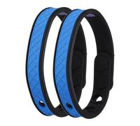 MECCANIXITY Lot de 2 bracelets antistatiques réglables en silicone antistatique de 25,4 cm pour équilibrer l'énergie et le sport - Bleu