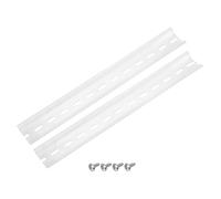 MECCANIXITY Lot de 2 rails DIN en aluminium, 25,4 cm de long, 35 mm de large, 7,5 mm de haut, guide de montage à fente avec vis à six pans creux en acier inoxydable pour installation d'équipement