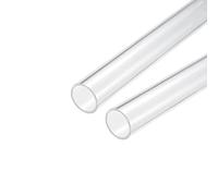 MECCANIXITY Lot de 2 tubes ronds rigides en acrylique transparent pour lampes et lanternes 31 mm x 35 mm x 25,4 cm