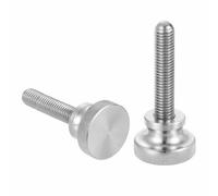 MECCANIXITY Lot de 2 vis moletées M10 x 50 mm, vis moletées à tête diamant en acier inoxydable 304, boulons à tête moletée métriques avec boutons de préhension à l'épaule, attaches filetées serrées à