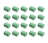 MECCANIXITY Lot de 20 connecteurs de bornier à vis à 3 broches pour montage PCB de 3,81 mm, connecteur rapide enfichable 10 A 300 V pour câble 28-16 AWG, vert