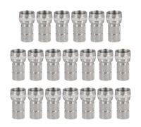MECCANIXITY Lot de 20 connecteurs de câble coaxial de type F, 75 Ohm, plaqué nickel RG6, connecteur coaxial mâle avec joint torique étanche pour antennes de télévision, routeurs, modems, TV satellite
