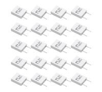 MECCANIXITY Lot de 20 résistances en céramique 5 W 0,02 Ohm 5 % de tolérance bobinée non inductive en ciment résistances de puissance à flamme fixe pour carte de circuit imprimé, adaptateurs