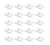MECCANIXITY Lot de 20 résistances en céramique 5 W 0,025 Ohm 5 % de tolérance bobinée non inductive en ciment résistances de puissance à flamme fixe pour carte de circuit imprimé, adaptateurs