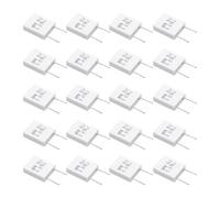 MECCANIXITY Lot de 20 résistances en céramique 5 W 0,07 Ohm 5 % de tolérance bobinée non inductive en ciment résistances de puissance à flamme fixe pour carte de circuit imprimé, adaptateurs