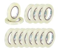 MECCANIXITY Lot de 20 rouleaux de ruban adhésif de cerclage, 1,27 cm x 50,9 m, ruban d'emballage renforcé transparent à rayures de 5,9 mm pour le transport de paquets, équipement électrique