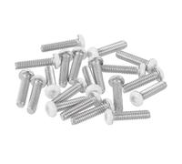 MECCANIXITY Lot de 20 vis à tête hexagonale M2-0,4 x 8 mm en acier inoxydable 304 pour meubles et appareils électriques, finition brillante, blanc