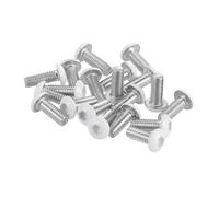 MECCANIXITY Lot de 20 vis à tête hexagonale M3-0,5 x 8 mm en acier inoxydable 304 pour meubles et appareils électriques, finition brillante, blanc