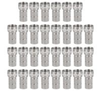 MECCANIXITY Lot de 30 connecteurs de câble coaxial de type F, 75 Ohm, plaqué nickel, connecteur coaxial RG6 mâle avec joint torique étanche pour antennes de télévision, routeurs, modems, TV satellite
