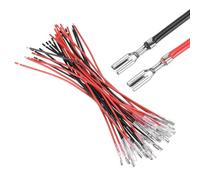 MECCANIXITY Lot de 30 cosses à sertir femelles avec manchon isolant de 2,8 mm, kit d'assortiment de connecteurs rapides femelles avec fils de 20 cm, coque ignifuge