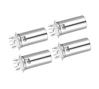 MECCANIXITY Lot de 4 douilles en céramique à 9 broches avec capuchon de blindage en aluminium, plaqué argent, compatible avec les tubes 12AX7, 12AU7