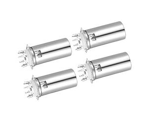 MECCANIXITY Lot de 4 douilles en céramique à 9 broches avec capuchon de blindage en aluminium, plaqué argent, compatible avec les tubes 12AX7, 12AU7