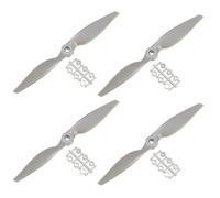 MECCANIXITY Lot de 4 hélices télécommandées 2 pales de 25,4 x 12,7 cm Gris avec anneaux adaptateurs pour avion électrique