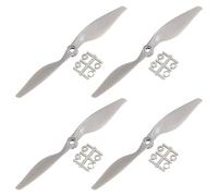 MECCANIXITY Lot de 4 hélices télécommandées 2 pales hélices Gris 20,3 x 10,2 cm avec anneaux adaptateurs pour avion électrique