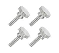 MECCANIXITY Lot de 4 vis moletées M5 x 20 mm à tête plate moletée en acier inoxydable 304 entièrement fileté pour éclairage d'appareils électroménagers et équipements électroniques
