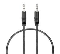 MECCANIXITY Lot de 5 câbles audio de rechange 3,5 mm - Câble audio 4 pôles mâle vers mâle - Câble audio stéréo pour écouteurs, smartphones, haut-parleurs, noir