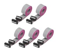 MECCANIXITY Lot de 5 câbles plats avec connecteurs IDC, 18 broches, pas de 2,54 mm, longueur 1,5 m, double connecteur femelle FC vers FC, câble plat pour électronique industrielle, gris