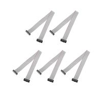 MECCANIXITY Lot de 5 câbles plats IDC - 14 broches - Pas de 2 mm - Longueur : 25 cm - FC - Double connecteur femelle - Pour électronique industrielle - Gris