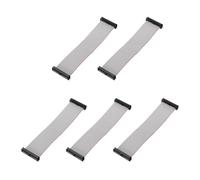 MECCANIXITY Lot de 5 câbles plats IDC à 30 broches, pas de 2 mm, longueur de 15 cm, double connecteur femelle FC vers FC, câble plat pour électronique industrielle, gris
