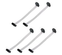 MECCANIXITY Lot de 5 câbles plats IDC à 6 broches, pas de 2,54 mm, longueur de 10 cm, double connecteur femelle FC vers FC pour électronique industrielle, gris