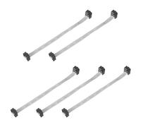 MECCANIXITY Lot de 5 câbles plats IDC à 6 broches, pas de 2,54 mm, longueur de 15 cm, double connecteur femelle FC vers FC pour électronique industrielle, gris