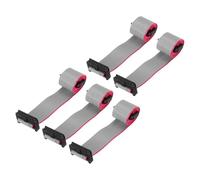 MECCANIXITY Lot de 5 câbles plats IDC, pas de 1,27 mm, largeur de 10,2 mm, longueur 30 cm, 16 broches FC vers FC pour PC, écrans LED