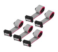 MECCANIXITY Lot de 5 câbles plats IDC, pas de 1,27 mm, largeur de 7,7 mm, longueur 20 cm de long, 12 broches FC vers FC pour PC, écrans LED