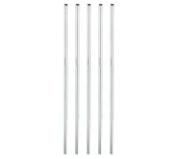 MECCANIXITY Lot de 5 écrous d'accouplement ronds, filetage femelle M4 x 0,7 mm, filetage femelle 210 mm, tige de connecteur à tige ronde filetée, écrou, matériel de fixation, argent