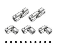 MECCANIXITY Lot de 5 raccords d'arbre de direction universels de 6 mm à 8 mm de diamètre intérieur rotatif en U avec vis pour voiture, robot, bateau, moteur