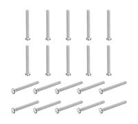 MECCANIXITY Lot de 50 vis à métaux M3 x 30-0,5 mm à tête cylindrique métrique Phillips pour ordinateurs, boîtiers de PC, appareils photo, appareils électroniques, en acier au carbone, filetage complet