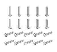 MECCANIXITY Lot de 50 vis à métaux M4 x 16-0,7 mm à tête bombée métrique Phillips pour ordinateurs, boîtiers de PC, appareils photo, appareils électroniques, en acier au carbone, filetage complet