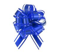 MECCANIXITY Lot de 6 grands nœuds métalliques en organza pour emballage cadeau de mariage, voiture, paniers, cadeaux de Noël, bleu saphir de 10,2 cm