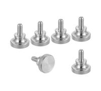 MECCANIXITY Lot de 6 vis moletées M6 x 10 mm, vis moletées à tête diamant en acier inoxydable 304, boulons à tête moletée métriques avec boutons de préhension à l'épaule, attaches filetées serrées à