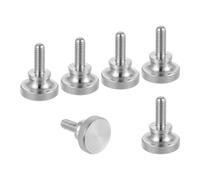 MECCANIXITY Lot de 6 vis moletées M6 x 16 mm, vis moletées à tête diamant en acier inoxydable 304, boulons à tête moletée métriques avec boutons de préhension à l'épaule, attaches filetées serrées à