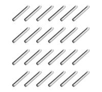 MECCANIXITY Lot de 60 goupilles fendues fendues de 4/25 pouces de diamètre 25 mm de longueur Chevilles d'extension à ressort en acier pour une fixation sécurisée, argent