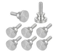 MECCANIXITY Lot de 8 vis moletées M5 x 12 mm, vis moletées à tête diamant en acier inoxydable 304, boulons à tête moletée métriques avec boutons de préhension à l'épaule, attaches filetées serrées à