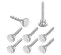 MECCANIXITY Lot de 8 vis moletées M5 x 25 mm, vis moletées à tête diamant en acier inoxydable 304, boulons à tête moletée métriques avec boutons de préhension à l'épaule, attaches filetées serrées à