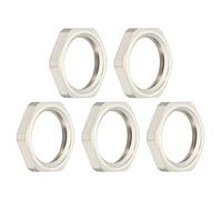 MECCANIXITY NPT Lot de 5 écrous hexagonaux en cuivre plaqué nickel NPT1/4 femelle pour plomberie