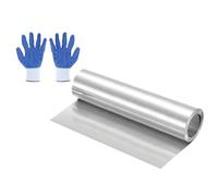 MECCANIXITY Rouleau clignotant en aluminium de 101,6 x 20,3 cm, panneaux de toit en aluminium 1060 de 0,6 mm d'épaisseur, bande de toiture en métal avec gants en nitrile pour réparation de toiture