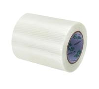 MECCANIXITY Ruban de cerclage, ruban d'emballage renforcé de 15 cm x 50 m, ruban d'emballage transparent pour tâches lourdes, grille de 5,9 mm pour le transport de paquets, les équipements électriques