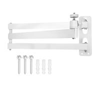 MECCANIXITY Support mural pliable pour projecteur, support réglable à trois bras double axe avec cardan rotatif à 360 ° 40 + 40 cm pour vis 6,35 mm pour installation de projecteur intérieur, maison