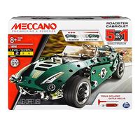 MECCANO - Cabriolet Retro Friction 5 MODÈLES - Coffret Inventions avec 174 Pièces, 1 Moteur Rétro Friction Et 2 Outils - Jeu de Construction Jouet Enfant 8 Ans et +