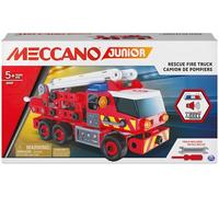 MECCANO - Camion DE Pompiers Junior - Jeu de Construction avec Sons, Lumières Et Outils - Camion de Pompiers de 150 pièces - Jeu Construction avec 2 Outils - Jouet Enfant 5 Ans et +