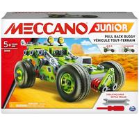 Meccano - Ma Voiture À Retro Friction Junior - 3 Modèles De Véhicules Retrofriction À Construire - Voiture Jeu De Construction Avec 2 Outils - Cadeau Enfant - Jouet Enfant 5 Ans et +