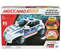 MECCANO - MA VOITURE DE POLICE RC MECCANO JUNIOR - Voiture Police Radiocommandée A Construire Personnaliser Diriger - Jeu De Construction 2 Outils - Alternative Aux Ecrans - Jouet Enfant 5 Ans Et +