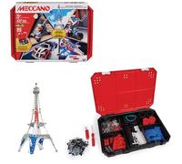 MECCANO - MALLETTE DE CONSTRUCTION 5 MODELES - 5 Modèles Iconiques Aux Couleurs De La France A Construire - Mallette de Rangement - Jeu Construction Meccano Avec 2 Outils - Jouet Enfant 10 Ans et +