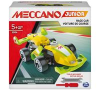 MECCANO - Mes PREMIÈRES CONSTRUCTIONS Junior - Voiture de Course, Moto, Hélicoptère ou Bulldozer - Jeu Construction avec 2 Outils - Modèle aléatoire - Jouet Enfant 5 Ans et +